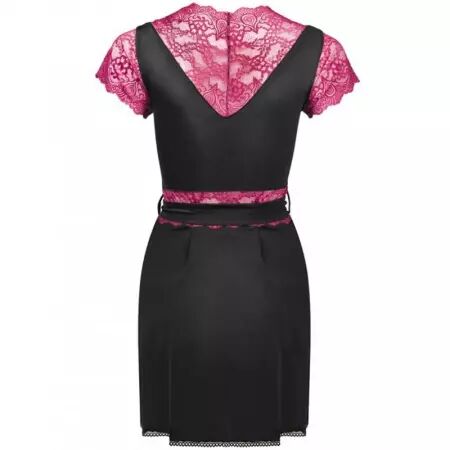 LIVCO CORSETTI FASHION - KUMIKO LC 90428 ROBE DE CHAMBRE + CULOTTE NOIR L/XL
