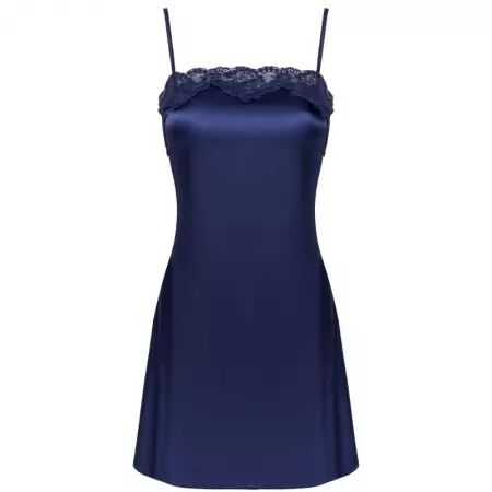 LIVCO CORSETTI FASHION - JACQUELINE LC 90249 ROBE DE CHAMBRE + CHEMISE + CULOTTE BLEU MARINE L/XL