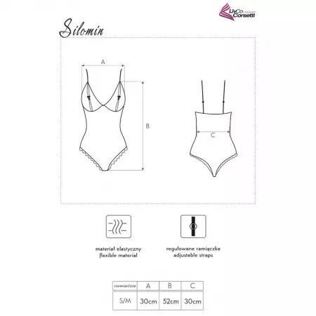 LIVCO CORSETTI FASHION - CORPS + PEIGNOIR SILOMIN LC 1401 NOIR TAILLE UNIQUE