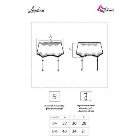 LIVCO CORSETTI FASHION - LENDIEM LC 90554-1 PORTE-JARRETELLES NOIR L/XL
