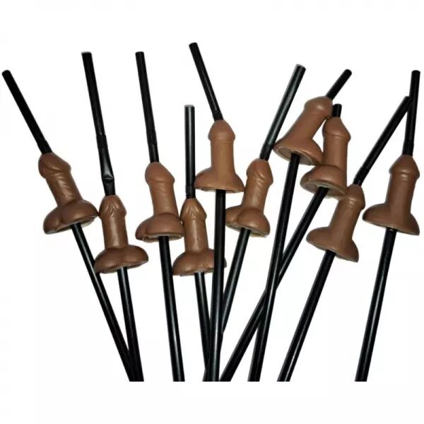 DIABLO PICANTE - SAC DE 10 PAILLES GROS P�NIS NATURELLES