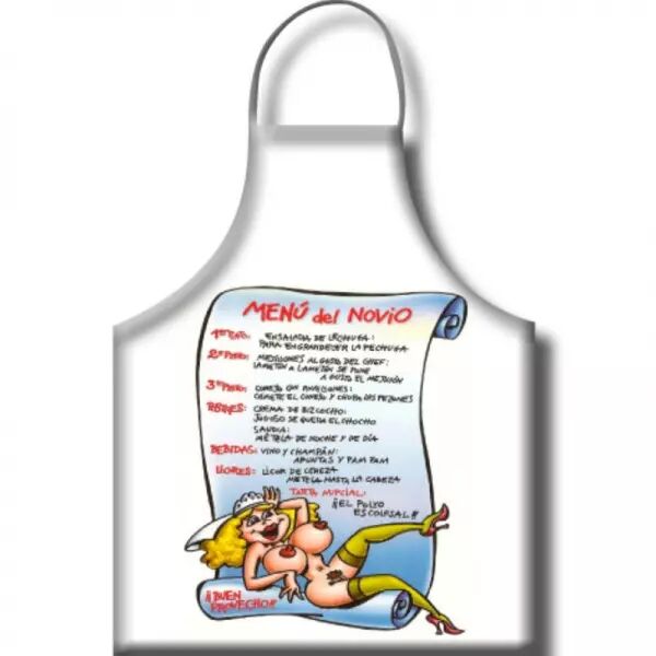 DIABLO PICANTE - TABLIER DE MENU PETIT AMI TEXTE ESPAGNOL