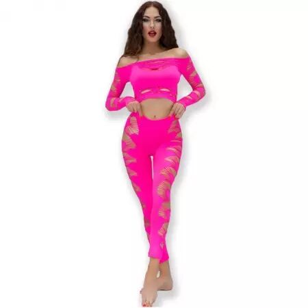 CHILIROSE - CR 4632 TOP & PANTALON FUCHSIA S/L