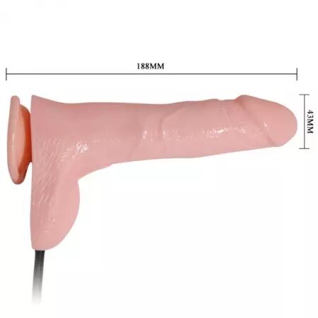 BAILE - GODE RÉALISTE GONFLABLE AVEC VENTOUSE 15 CM