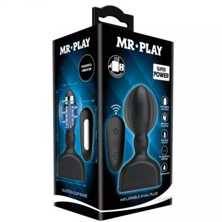 MR PLAY - TÉLÉCOMMANDE DE PLUG ANAL GONFLABLE NOIR