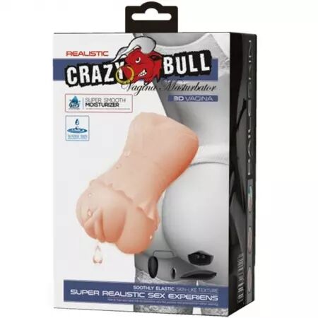 CRAZY BULL - MASTURBADEUR VAGIN PEAU D'EAU AVEC BALLES VIBRANTES