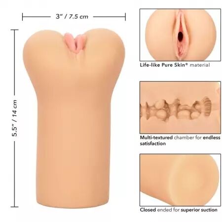 CALIFORNIA EXOTICS - BOUNDLESS VULVA STROKER - PEAU CLAIRE