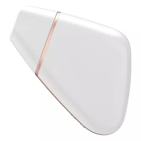 SATISFYER - STIMULATEUR ET VIBRATEUR AIR LOVE TRIANGLE BLANC