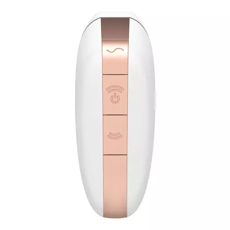 SATISFYER - STIMULATEUR ET VIBRATEUR AIR LOVE TRIANGLE BLANC