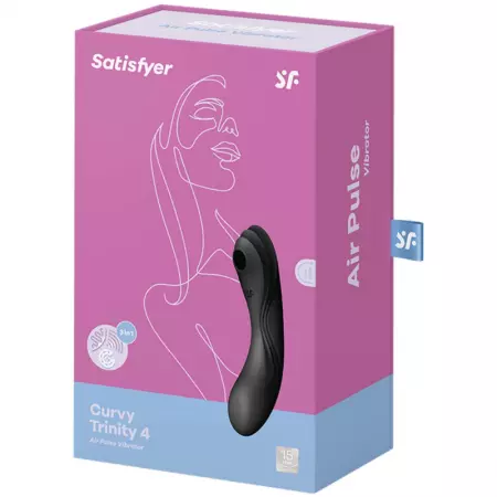SATISFYER - STIMULATEUR ET VIBRATEUR CURVY TRINITY 4 NOIR