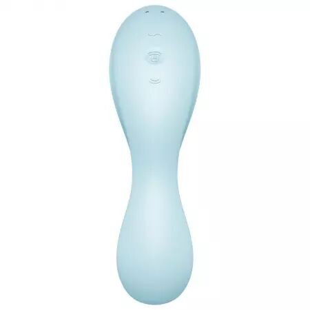 SATISFYER - APPLICATION STIMULATEUR ET VIBRATEUR CURVY TRINITY 5 BLEU
