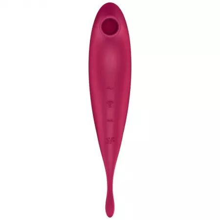 SATISFYER - APPLICATION DE STIMULATEUR ET VIBRATEUR TWIRLING PRO+ ROUGE