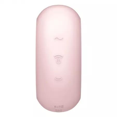 SATISFYER - STIMULATEUR ET VIBRATEUR DOUBLE AIR PULSE PRO TO GO 3 ROSE
