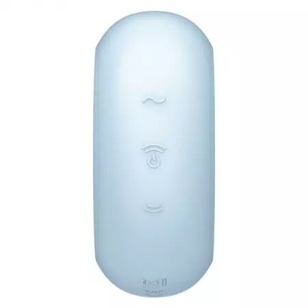 SATISFYER - STIMULATEUR ET VIBRATEUR DOUBLE AIR PULSE PRO TO GO 3 BLEU