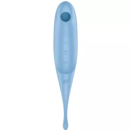 SATISFYER - STIMULATEUR ET VIBRATEUR TWIRLING PRO AIR PULSE BLEU