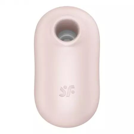 SATISFYER - STIMULATEUR ET VIBRATEUR DOUBLE AIR PULSE PRO TO GO 2 BEIGE