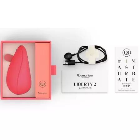 WOMANIZER - LIBERTY 2 STIMULATEUR & VENTOUSE CLITORIS ROSE