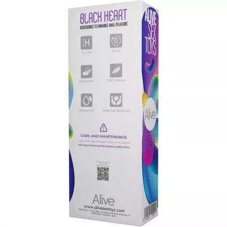 ALIVE - STIMULATEUR ANAL NOIR COEUR SARCELLE