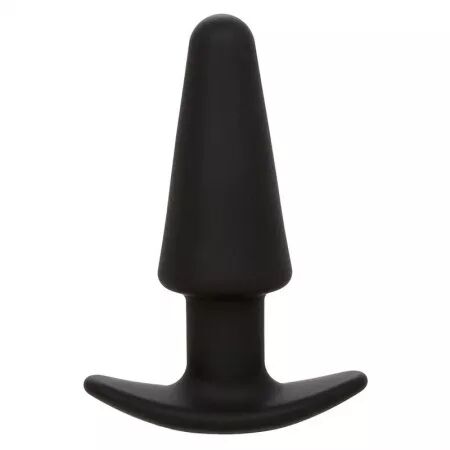 CALEXOTICS - ROCK BOTTOM TAPERED ANAL PLUG 10 VIBRATIONS SILICONE NOIR