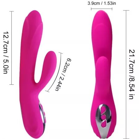 ARMONY - VIBRATEUR & STIMULATEUR FLEXIBLE  EFFET CHALEUR FUCHSIA