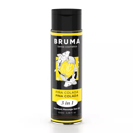 BRUMA - HUILE DE MASSAGE PREMIUM EFFET CHALEUR SAVEUR PINA COLADA 3 EN 1 - 100 ML