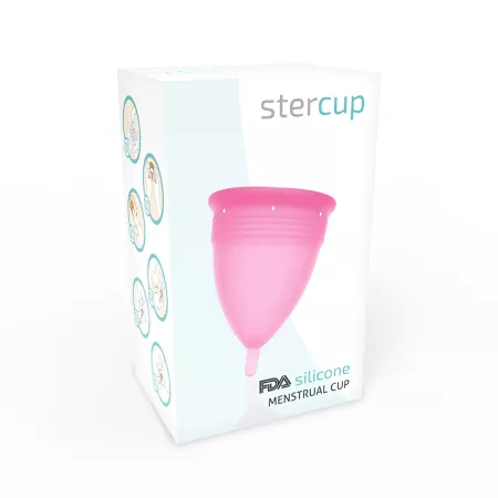 STERCUP - COUPE MENSTRUELLE EN SILICONE FDA ROSE - TAILLE L