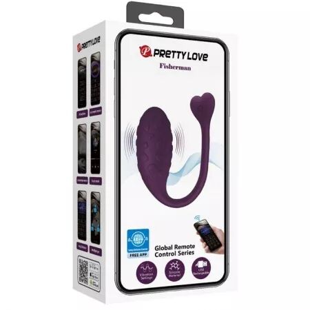 PRETTY LOVE - FISHERMAN OEUF VIBRANT CONTRÔLÉ PAR APPLICATION LILA