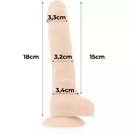 COCK MILLER - HARNAIS + COCKSIL ARTICULABLE DENSITÉ SILICONE 18 CM