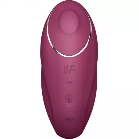 SATISFYER - TAP & CLIMAX 1 VIBRATEUR LAY-ON ROUGE