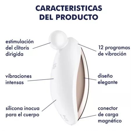 SATISFYER - SPOT ON 2 VIBRATEUR LAY-ON BLANC