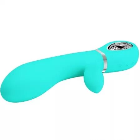 PRETTY LOVE - VIBRATEUR MULTIFONCTION G-SPOT THOMAS VERT AQUA