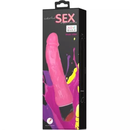 BAILE - VIBRATEUR RÉALISTE SEXE COLORÉ ROSE 24 CM