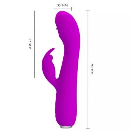 PRETTY LOVE - VIBRATEUR RECHARGEABLE RACHEL AVEC VENTOUSE VIOLET