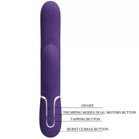 PRETTY LOVE - PERLITA VIBRATEUR G-SPOT 3 EN 1 MULTIFONCTION VIOLET