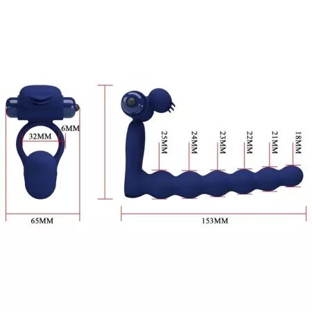 PRETTY LOVE - AJMAL ANNEAU VIBRANT AVEC PLUG BLEU