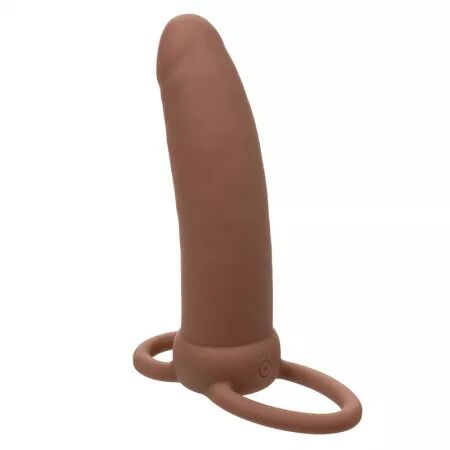 CALEXOTICS - MAXX THICK DOUBLE PÉNÉTRATEUR 10 VIBRATIONS MARRON