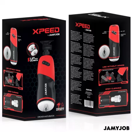 JAMYJOB - MASTURBATEUR VAGIN AUTOMATIQUE XPEED 5 MODES DE POUSSÉE ET EFFET SONORE