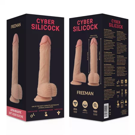 CYBER SILICOCK - FREEMAN SILICONE LIQUIDE SOUPLE ULTRA RÉALISTE 20 CM -O- 3.8 CM