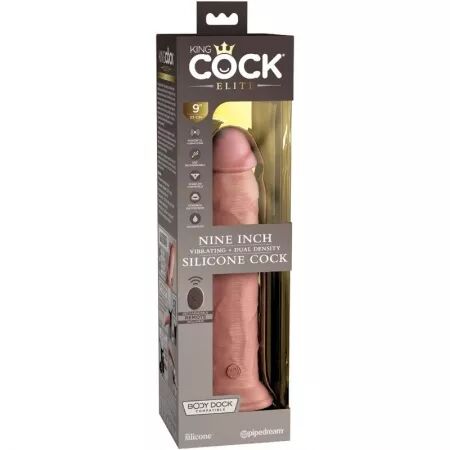 KING COCK - ELITE VIBRATEUR GODE RÉALISTE & TÉLÉCOMMANDE EN SILICONE 23 CM