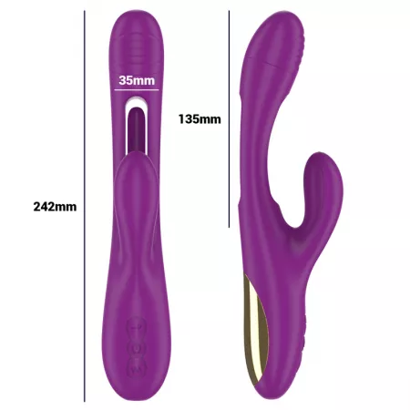 INTENSE - APOLO VIBRATEUR MULTIFONCTION RECHARGEABLE 7 VIBRATIONS AVEC LANGUE OSCILLANTE VIOLET