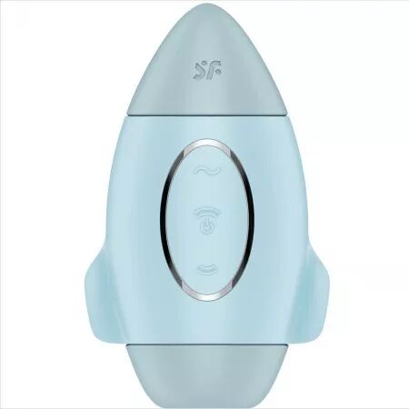 SATISFYER - MISSION CONTROL BLEU PETIT VIBRATEUR  DOUBLE IMPULSION