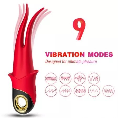 ARMONY - VIBRATEUR SHADOW DOUBLE TÊTE TEASING ROUGE