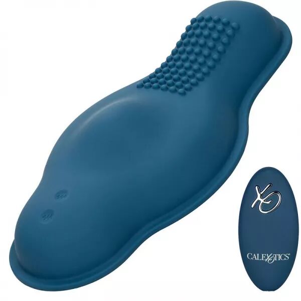 CALEXOTICS - RIDER MASSAGER DOUBLE MOTEUR T�L�COMMANDE BLEU
