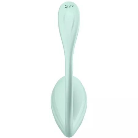 SATISFYER - APPLICATION GRATUITE STIMULATEUR DE POINT G PÉTALE LISSE VERT D'EAU