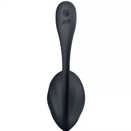 SATISFYER - RIBBED PETAL TÉLÉCOMMANDE DE STIMULATEUR DE POINT G NOIR APPLICATION GRATUITE