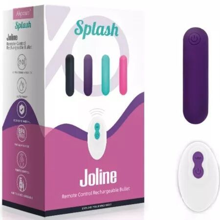 ARMONY - SPLASH JOLINE VIBRATEUR BULLET TÉLÉCOMMANDE EN SILICONE 10 VIBRATIONS 65 X 15 CM VIOLET