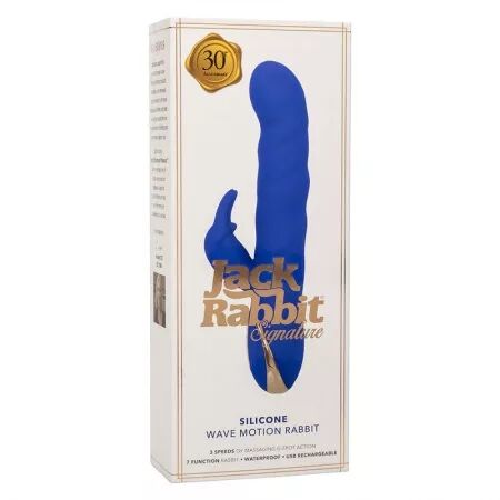 CALEXOTICS - JACK RABBIT VIBRATEUR WAVE MOTION BLEU