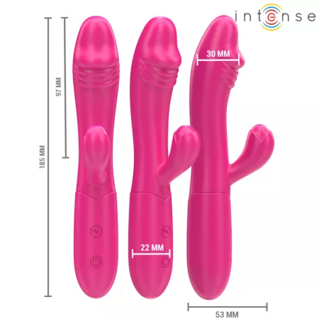 INTENSE - IVY VIBRATEUR FLEXIBLE 10 VIBRATIONS AVEC LANGUE STIMULANTE ROSE
