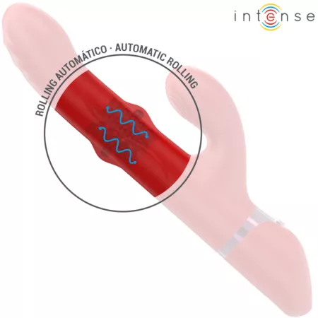 INTENSE - LELE VIBRATEUR MULTIFONCTION ROTATIF & OSCILLANT & STIMULANT ROUGE