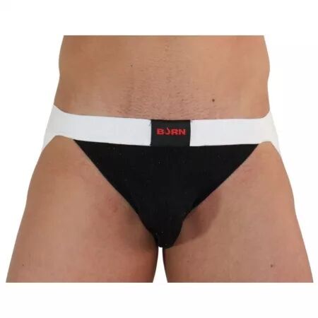 BURN - 004 JOCK NOIR BRILLANT / BLANC M
